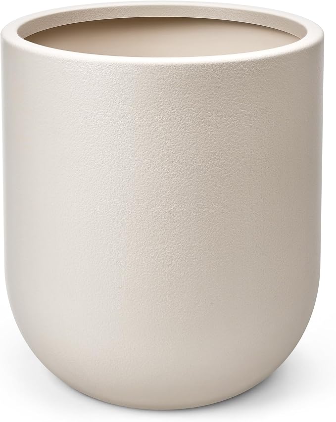 homenote Flower Pots 13 Inch,Large Plant Pots Indoor with Drainage,Plastic Pots for Plants,Garden Pots for Outdoor,Large Planters for Indoor Plants,Big Plastic Planter,White