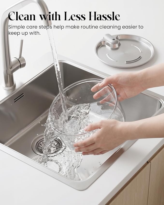 Tomxcute Glass Cat Water Fountain, 108oz Quiet Pet Dispenser for Drinking | Prevents Feline Acne, Visible Water Level, Sleep-Friendly Silent Pump, Dishwasher Safe, 3-Layer Filtration