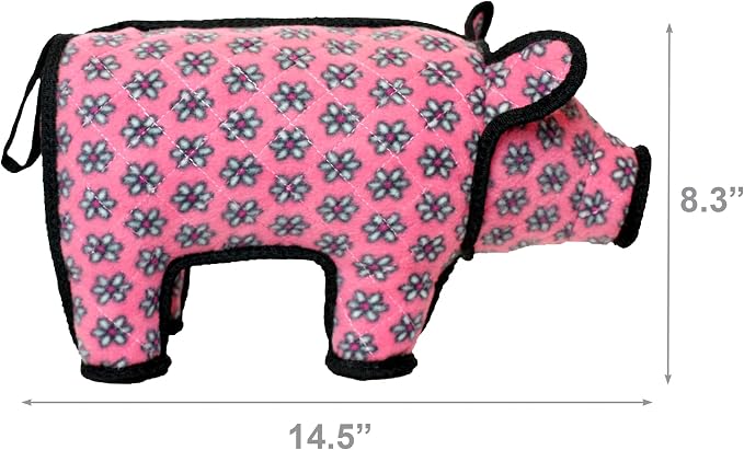 TUFFY® 2 Pack Pig Sheep Large Ultra Durable Plush Dog Toys | Multiple Layers & Reinforced Seams , Washable and Floats , Original Construction