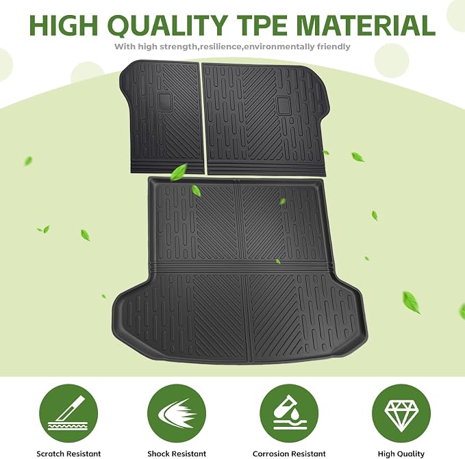 Cargo Liners for 2023-2026 Kia Sportage with Subwoofer, Trunk Mat with Seat Back Cover Accessories All Weather Rear Cargo Mat Backrest Protector(Only for SX X-Pro Models)