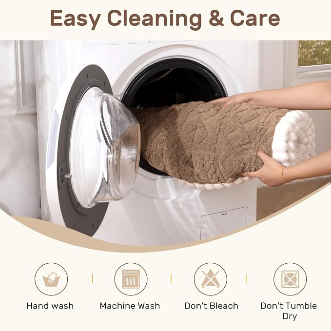 Couch Cover for Dogs, Washable Non Slip Sofa Covers for 2 Cushion Couch Pet Friendly Fuzzy Sofa Protector&Bed Mat for Pets (27.6"x59.06" Coffee)
