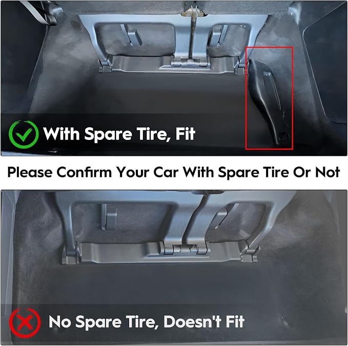 KUST Trunk Cargo Mat for 2021-2025 2026 Toyota Sienna with Spare Tire, All Weather Rear Cargo Liner Custom Fit Sienna Accessories TPE Rubber High Edge (Only for Sienna with Spare Tire)