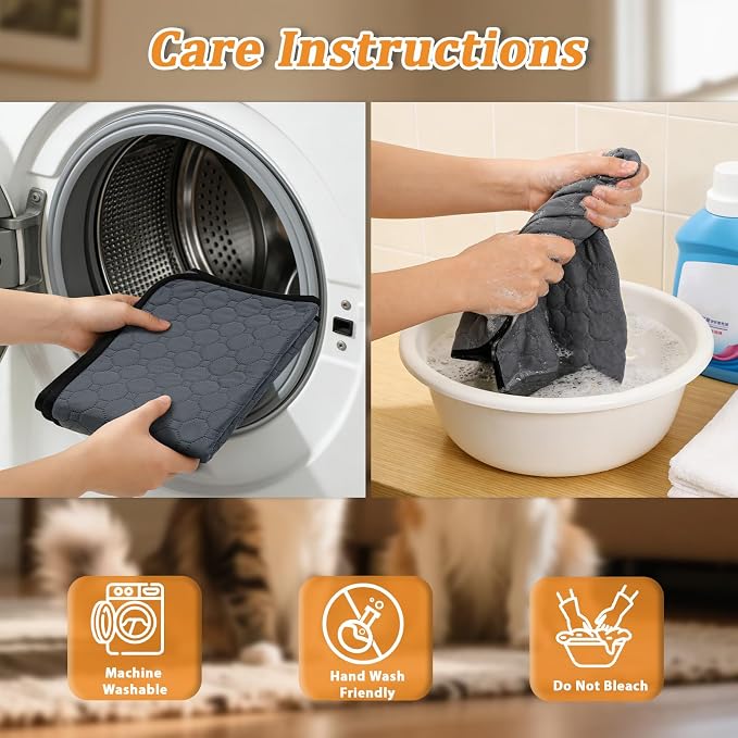 Washable & Reusable Pee Pads for Dogs, 2 Pack, 28 x 40 Inch | Super Absorbent, Waterproof TPU, Machine Washable & Reusable, Non-Slip Bottom, Floor Protection