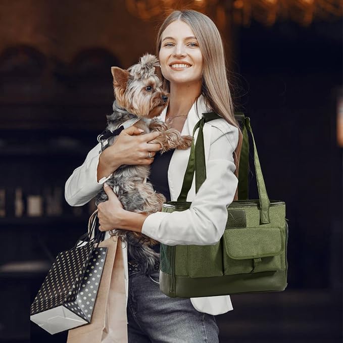 Dog Carrier, Cat Carrier, Pet Carrier, Foldable Waterproof Premium Oxford Cloth Dog Purse, Portable Bag Carrier for Small to Medium Cat and Small Dog