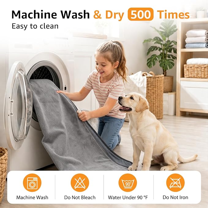 Washable Pee Pads for Dogs, Absorbent Extra Large Dog Mat, Non-Slip, 65x48 | Leakproof Pet Playpen Mat, Reusable Puppy Pads, for Whelping Box, Senior Dog Incontinence, Housebreaking,Floor,Potty Training