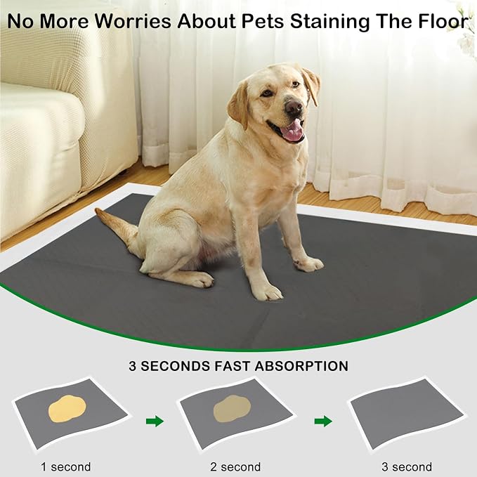 Extra Large 31"x47" 40 Pcs Odor-Control Super Absorbency Charcoal Pee Pads for Dogs & Cats - Leak-Proof Thicken Disposable Potty Pads