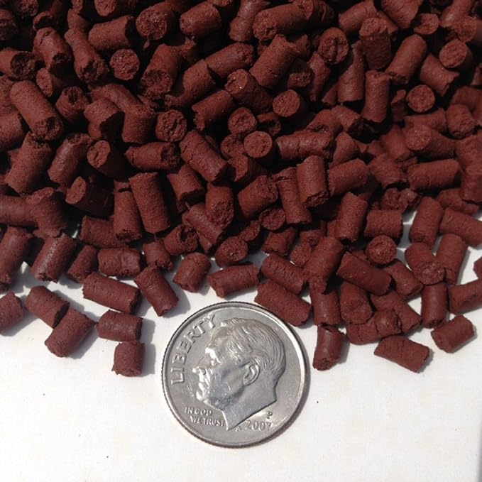 Aquatic Foods Inc. Beef Heart 1/8" x 5/16" Sinking Bits for Discus, Cichlids, Carnivores, Plecos, Catfish, Shrimp, Snails, All Community Tropical Fish...1/8-lb