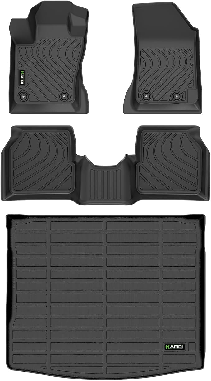 HAFIDI® Floor Mats & Cargo Liner Set Fit for 2017-2026 Jeep Compass All Weather Protection TPE Anti-Slip Automotive Full Set Floor Liners Custom Accessories - Black