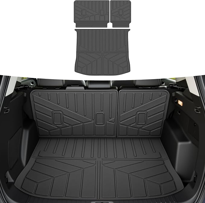 Cargo Liners for 2015-2025 Ford Edge 5 Seats Trunk Mat with Seat Back Cover Accessories, All Weather Rear Cargo Mat Backrest Protector(Only fit 5 Seats)