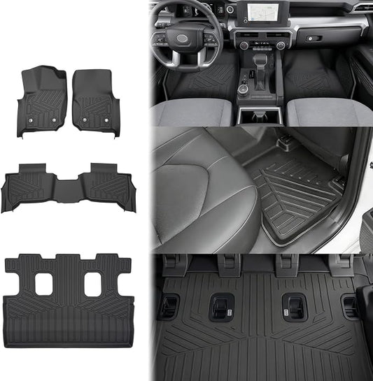 Floor Mats for 2025 2026 Toyota 4Runner 7 Seats Gas, All Weather TPE Protector 1st&2nd&3rd Row Floor Liners Accessories(Not for Hybrid EV&i-Force MAX)