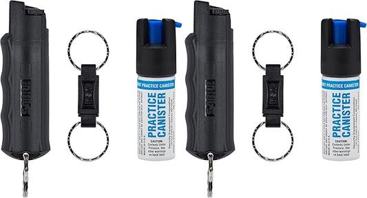 Sabre Pepper Spray - Quick Release Keychain for Easy Carry & Fast Access, Max Police Strength Self Defense OC Spray with UV Dye, 10 Sec. Spray Time, Finger Grip - Faster Aim, 0.54 fl oz,Secure Safety