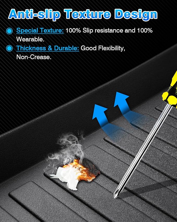 Rav4 Cargo Liner - Trunk Mat Fits for Toyota Rav4 2019-2025 (Include Hybrid), All Weather Cargo Mat with Backrest Mat for Rav 4 Accessories, Heavy Duty Car Mats, Car Accessories