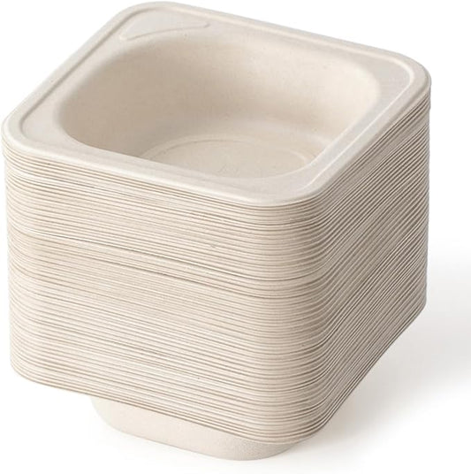 Cool Kids Elevated Cat Bowls Raised Slanted Eco Fiber Disposable Refill | Food-Grade Degradable Fiber, Cat Bowls for Small Dogs, Disposable No-Clean, Fits Camping & Travel, Multi-Pet & Stray Feeding