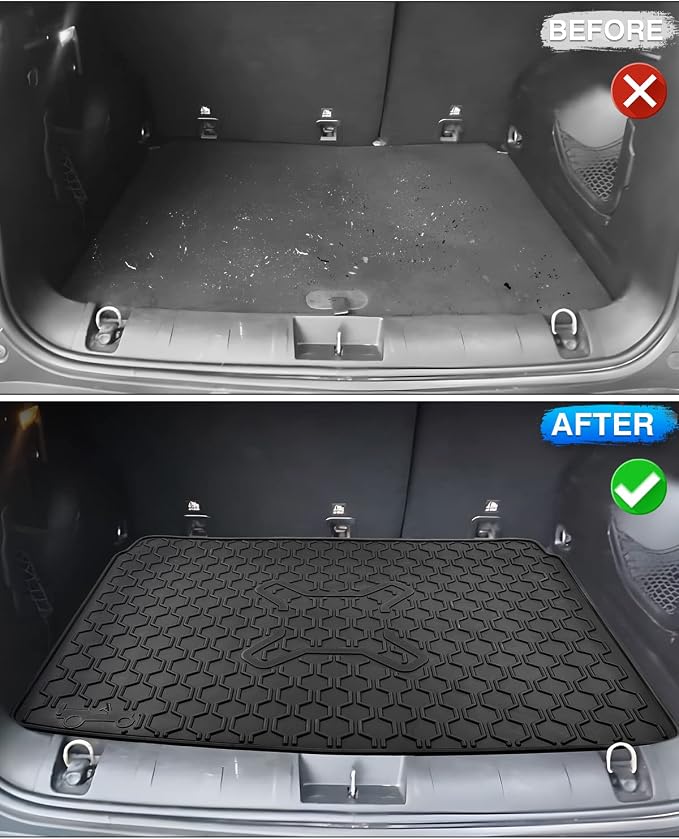 Cartist Cargo Liner Compatible with 2015-2024 Jeep Renegade Trunk Mat Car Rear Boot Liner Black