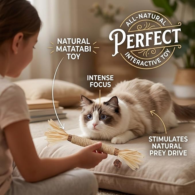 Cat Toys,6PCS Kitten Toys for Indoor Cats Catnip Toy for Chewing Silvervine Stick for Cleaning Teeth Kitty Dental Treat Interactive Toy Kitty Snack Self Play Wand Cat Mint Lick