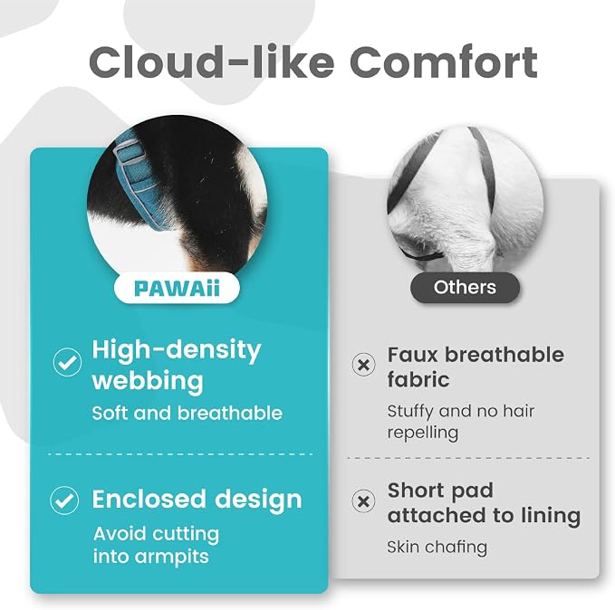 Pawaii Small Dog Harness - Soft Padded Pet Vest with ID Tag, No Choke, Adjustable Control Handle