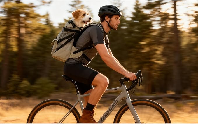 Wakytu Dog Backpack Carrier for Small Dogs,Pet Carrier for Travel & Hiking | Hands-Free Puppy Backpack,Adjustable Padded Breathable Straps,Ergonomic Front Facing Dog Carrier Backpack