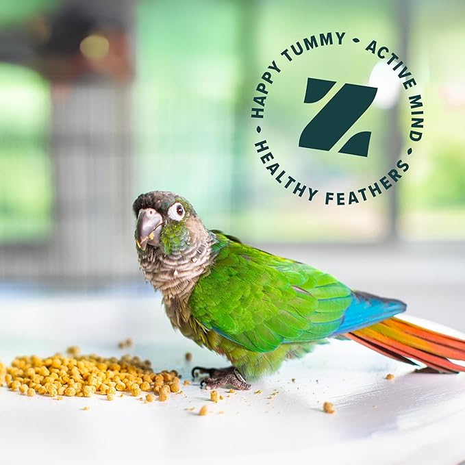 ZuPreem True Harvest Bird Pellets, Daily Bird Food for Cockatiel, Lovebird, Quaker, Small Conure, Lorikeet, Core Nutrition for Medium Birds, Added Vitamins, Cockatiel Pellets (M, 10 lbs)