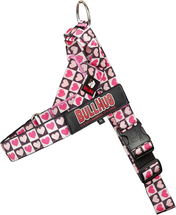 Adjustable Dog Harness– No Pull, No Choke – for English Bulldogs, French Bulldogs, Pugs & Broad-Chested Breeds – Easy, Safe Walks (Check, Small)