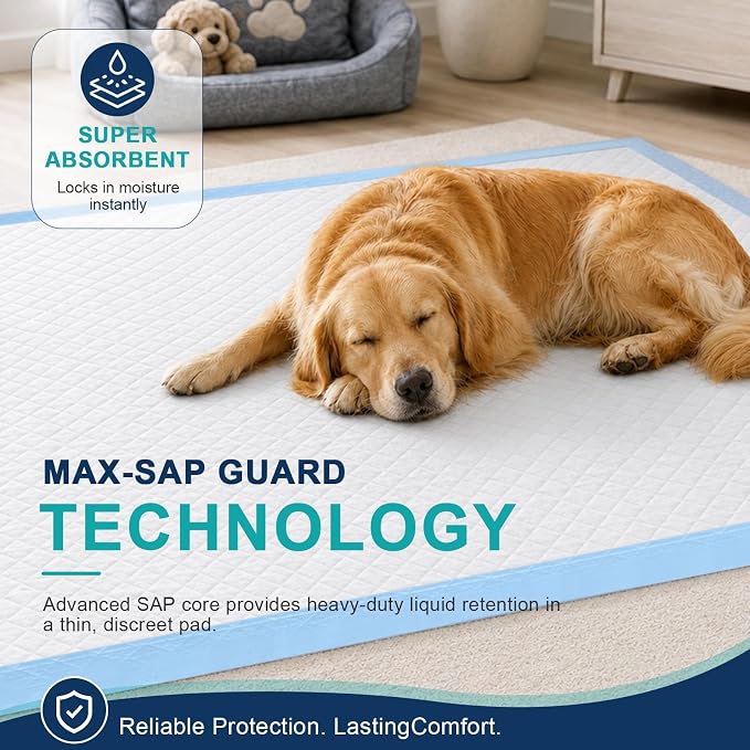Dog Pee Pads Extra Large 55"X31" Puppy Pads for Dogs XXXXL 40 Count | Leak-Proof & Super Absorbent Dog Pee Pads Thicken Disposable Potty Pads Puppy Training Pads for Cats Rabbits