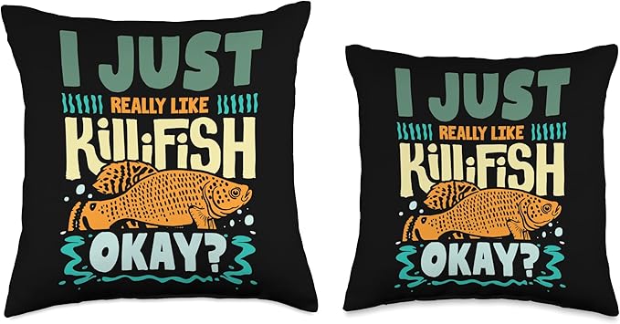 Killifish Aquarium Owner Aquascaping I Just Like Killifish Throw Pillow