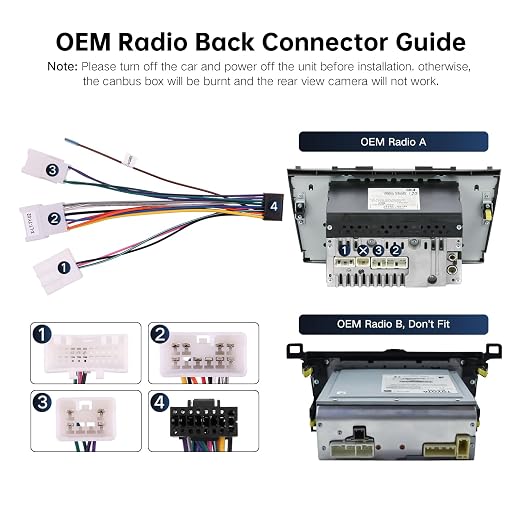 16PIN Car Radio Harness for Toyota Camry Tundra Non-JBL Plug & Play | XC004 Stereo Wiring Harness Fit Sequoia, RAV4, Highlander, 4Runner, Sienna, Yaris, Prius Low Trims, Retains SWC FM/AM Antenna