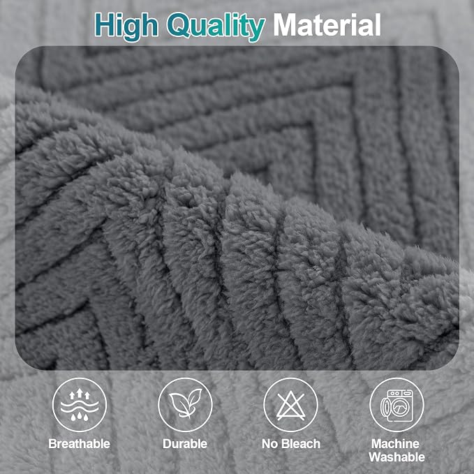 Turquoize Waterproof Couch Cover for Dogs Fuzzy Pet Couch Covers for Sofa Thick Dog Bed Cover Non-Slip Sofa Covers for 2 Cushion Couch Protector Slipcover Pet Friendly (Grey, 36" x 48")