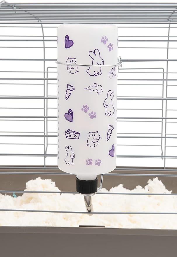 Lixit® Original Super Seal Classic Water Bottle for Rabbits, Cats, Ferrets, Hamsters, Guinea Pigs, Gerbils and Other Small Animals - Made in USA (Frosted (Pack of 2), 32 Ounce)