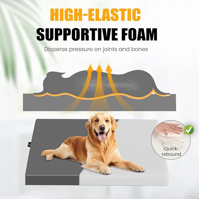 Car Dog Bed for Trunk,Non-Slip SUV Cargo Liner for Dogs | Travel Pet Mat Cushion with Supportive Foam, Removable Cover for Easy Cleaning, Suitable for SUV&Truck