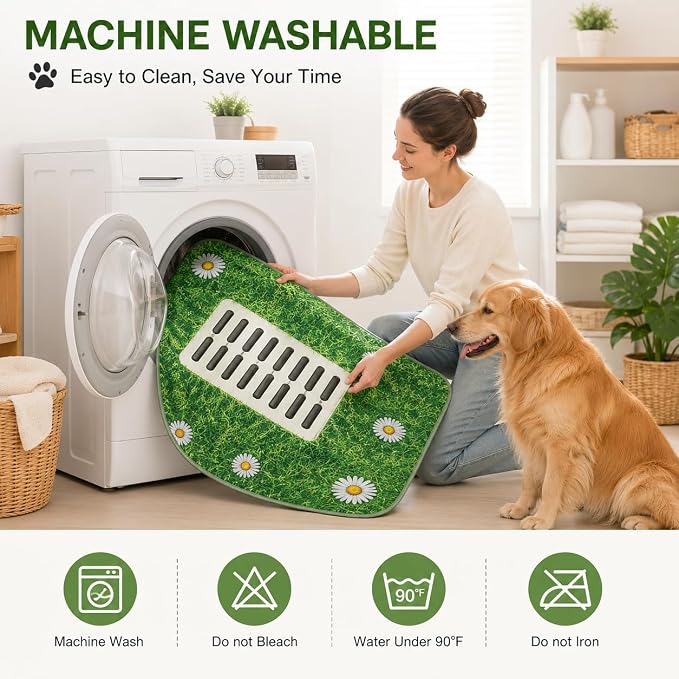 Aitmexcn Washable Pee Pads for Dogs, 2 Pack Lawn Puppy Pads, 31'' x 36'' | Highly Absorbent, Waterproof Layer, Machine Washable, Non-Slip Bottom, For Puppy Training and Crates