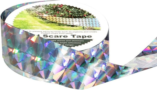 OFFO Bird Scare Tape, 820 Feet x 1 in Dual-Sided Bird Reflective Tape for Outside, Keep Birds Away from Trees, Garden, Farms, Orchard or Courtyard