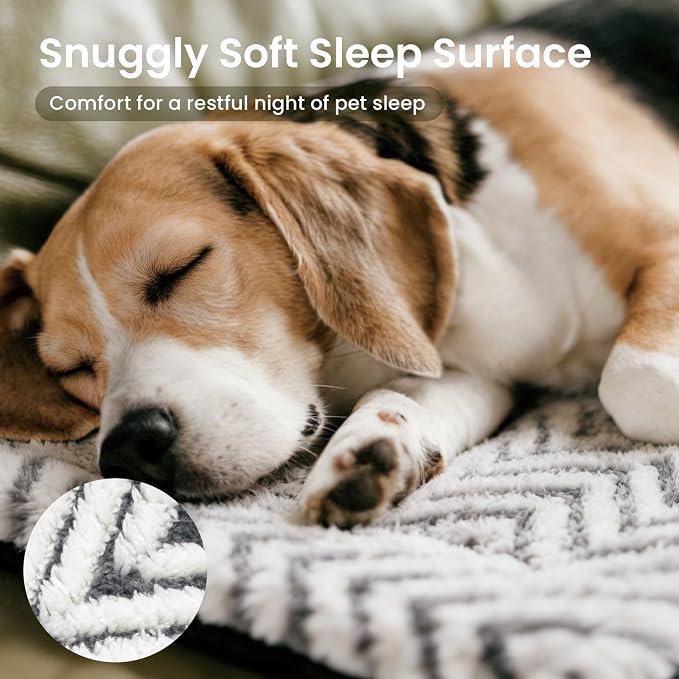 Mora Pets Dog Crate Pad Washable Cat Dog Bed for Crate Flat Pet Kennel Mat | Soft Dog Cat Bed Mat, Puppy Crate Pad for Dog Cages Cozy Sleeping Liner, Cute Pet Pillow Cushion Anti Slip Small Grey 24 x 18