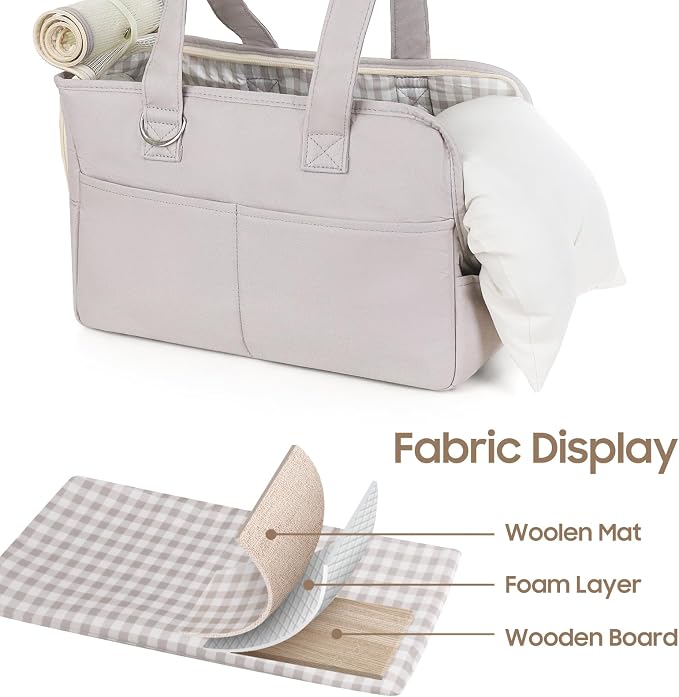JourCraf Dog Purse Carrier for Small Dogs & Puppies Up 12 Lbs, Soft Cotton Tote Pet Shoulder Bag with Pockets, Foldable & Washable Breathable Puppy Carrier for Yorkie, Chihuahua & Cats - Gray