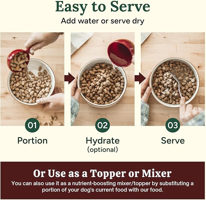 360 Pet Nutrition Freeze-Dried Raw Dog Food – Multi-Protein with Beef, Chicken, Fish, Liver & Organs, High Protein, Omega-3s, Fruits, Veggies & Superfoods, Grain-Free, No Fillers, 3 lb – Made in USA