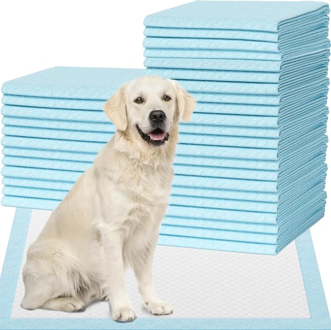IMMCUTE Heavy Duty Puppy Pads 50 Count, 30"x28" Extra Large Dog Pee Pads – 7-Layer Thick & Tear-Resistant, Super Absorbent, Leakproof, Quick-Dry, Disposable Training Pads for Dogs & Cats