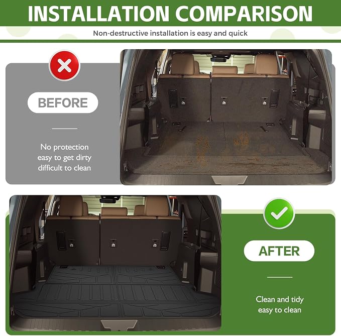 Cargo Liners for 2025 2026 Toyota 4Runner 7 Seats Gas, Trunk Mat with 3rd Row Seat Back Cover All Weather Rear Cargo Mat Backrest Protector Accessories (Not for Hybrid EV&i-Force MAX)