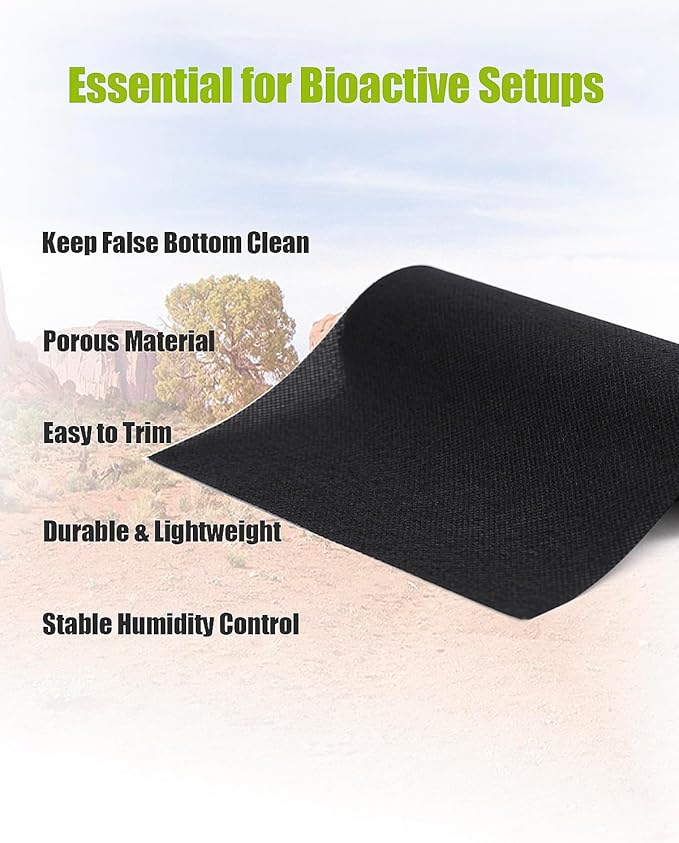 3Pcs 18"x18"Reptile Terrarium Substrate Barriers, Reptile Tank Accessories, Bioactive Terrarium Supplies for Frogs, Tarantula, Newts, Salamanders, Geckos, Skinks, Lizards, Snakes