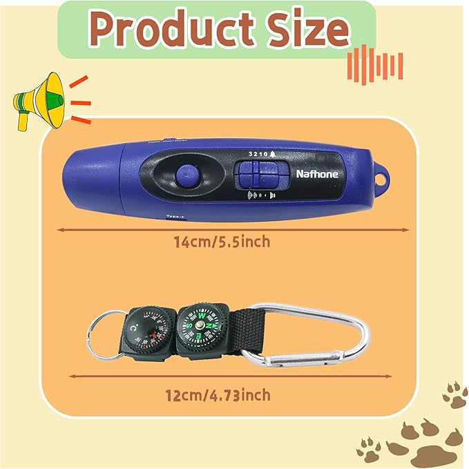 Rechargeable Bear Horn to Scare Bears, 125dB Electronic Air Horn with LED Flashlight & Compass & Thermometer, Electronic Whistle Bear Bells for Safety Hiking Camping Emergency Self Defense