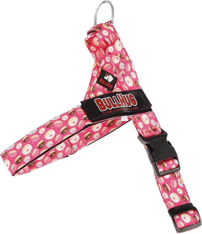 Adjustable Dog Harness– No Pull, No Choke – for English Bulldogs, French Bulldogs, Pugs & Broad-Chested Breeds – Easy, Safe Walks (Donuts, Small)