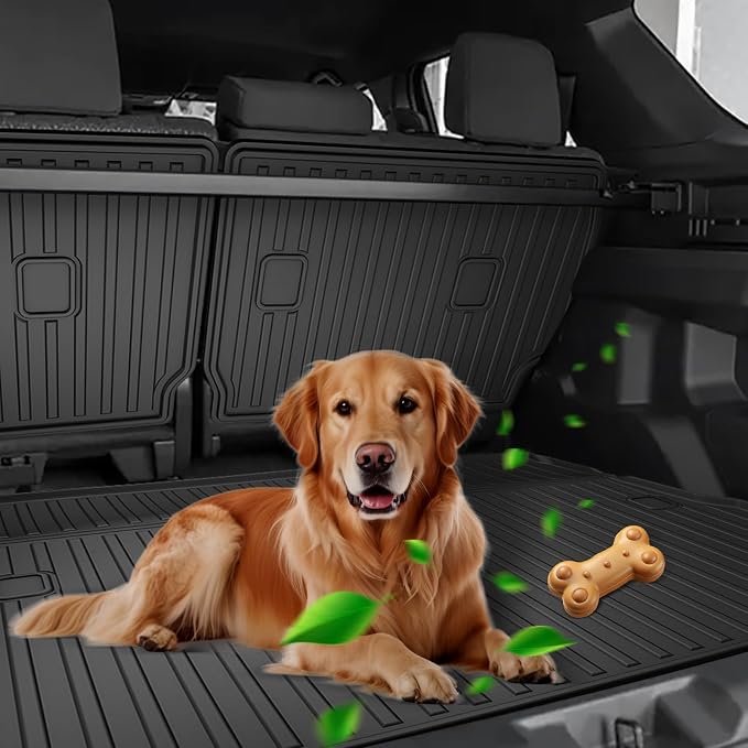 AOMSAZTO Cargo Mat and Backrest Mat Compatible with Toyota 4Runner 2025 2026: TPE All Weather Protection Cargo Liner for SR5/TRD/Limited 6th gen 4 Runner - Anti-Slip Trunk Mat (Only for 5 Seat)
