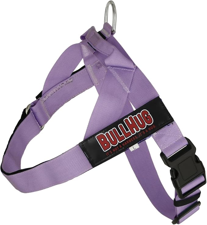 Adjustable Dog Harness– No Pull, No Choke – for English Bulldogs, French Bulldogs, Pugs & Broad-Chested Breeds – Easy, Safe Walks (Purple, Large)