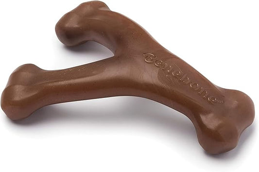 Benebone Wishbone – Jouet à mâcher résistant pour chiens grands mâcheurs, saveur cacahuète, fabriqué aux États-Unis, petite taille, pour toutes les races