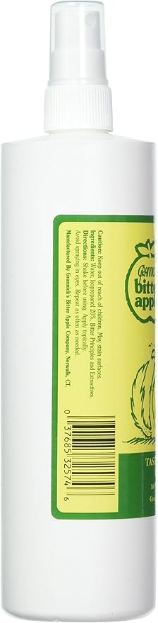 Grannick's Bitter Apple Taste Deterrent Spray Bottle for Dogs, 16 Ounces. Pack of 2