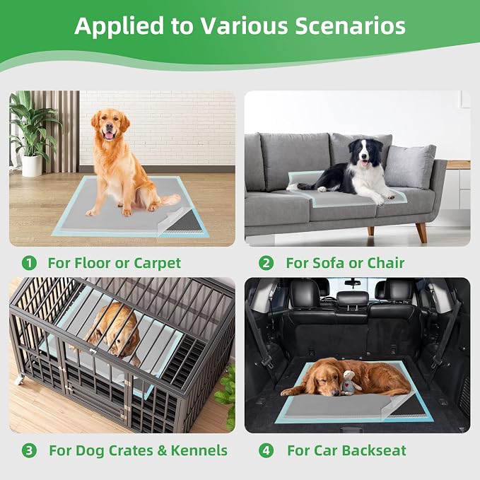 DEEP DEAR Charcoal Puppy Pads 28"x34" (30-Count), Activated Carbon Dog Pads Extra Large, Leak-Proof Pee Pads for Dogs, Super Absorbent Pet Training Pads for Puppies, Piddle Pads for Doggies, Cats