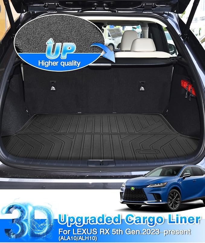 Cartist Cargo Liner Fits for Lexus RX350/RX350h/RX500h 2023 2024 2025 2026 Accessories All Weather Trunk Mat for RX Anti-Slip Heavy Duty