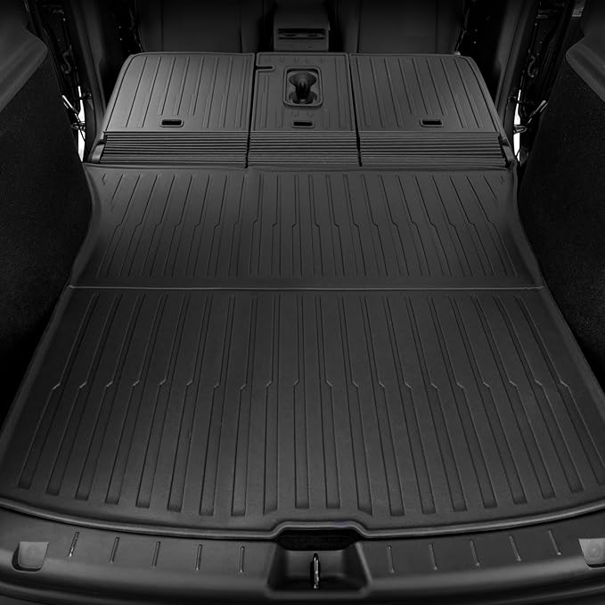 Cargo Mat for 2025 2026 Tesla Model Y Juniper Accessories (Standard Models Only), Full Coverage All Weather Trunk Cargo Liner with Backrest Protectors for Model Y 5 Seats