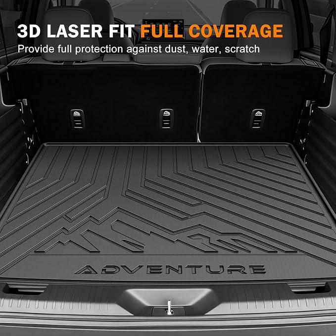 KUST Cargo Trunk Mat for Honda Passport 2026, Rear Cargo Liner for Passport Accessories All Weather TPE Rubber Car Mat Raised Edge