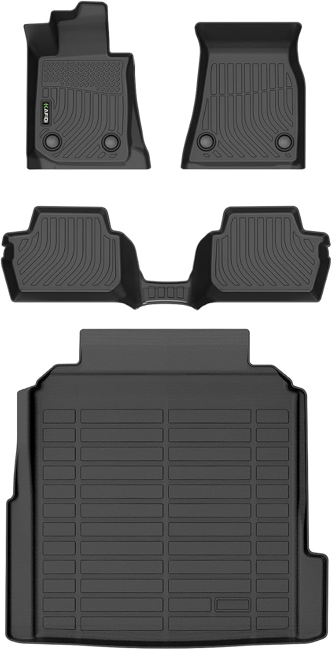 HAFIDI® All Weather Floor Mats & Cargo Liner Fit for BMW M440i Convertible 2021-2025 Car Mats for BMW M440i,430i,M4 Competition Floor Liners Convertible Accessories TPE- Black