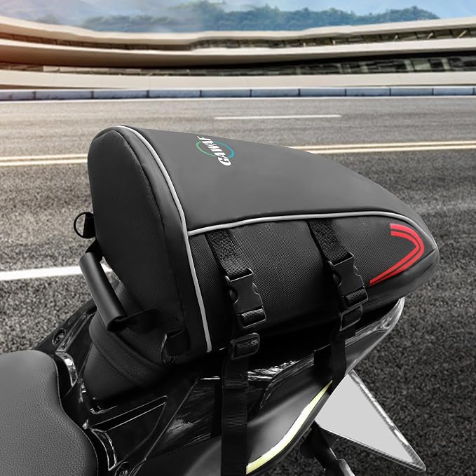 Motorcycle Tail Bag, Upgrade 15L Waterproof Sports Motorbike Rear Seat Bag with Shoulder Strap, Motorcycle Tank Bag For Storage Saddle Bag Dirt Bike Accessories
