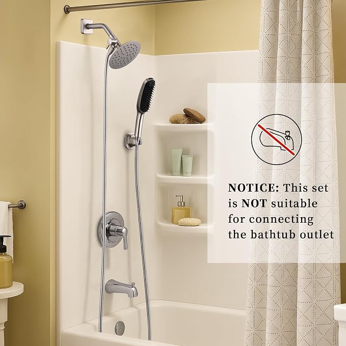G-Promise 3 Mode Dog Shower Attachment with Pause Mode | High Pressure, Built-In Brush for Wash & Groom, Extra Long Hose, Easy Install, for Indoor & Outdoor Use